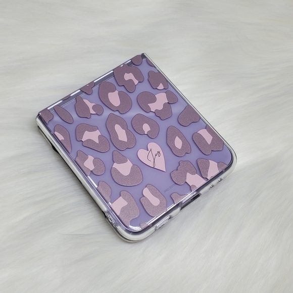 Samsung Galaxy Z Flip 3 Case Leopard Print Clear Case - Picture 7 of 7